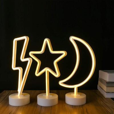 China Modern Decorative USB Tube Battery Operated Table Signs Desk Neon Light for sale