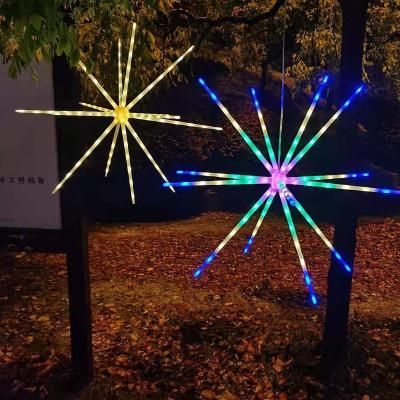 China Outdoor Solar Powered Firework Light Christmas Decoration String LED Fireworks Light for sale