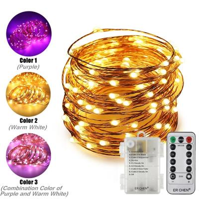 China String Lights Waterproof Fairy String 24V-230V Waterproof Fairy String 33ft 8 Modes 33ft Copper Wire Remote Control Christmas Lights Battery Operated for sale