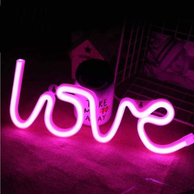 China 2021 Decoration Hot Sale Custom The Art Sign Led Love Word Neon Lights For Party for sale