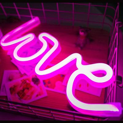 China 2021 Decoration Hot Sale Custom The Art Sign Led Love Word Neon Lights For Party for sale