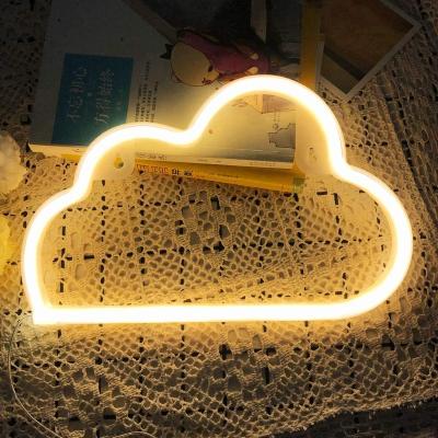 China Decoration Cloud Shape Design LED Night Light Cloud Blue Neon Sign For Bedroom for sale