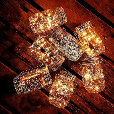 China Solar Outdoor Mason Jar Led Copper String Light Wholesale String Light for sale