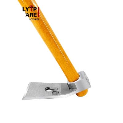 China High Quality Railway Steel Garden Hoe Farm Hoe Digging Agricultural DIY Tools Garden Hoe With Wooden Handle for sale