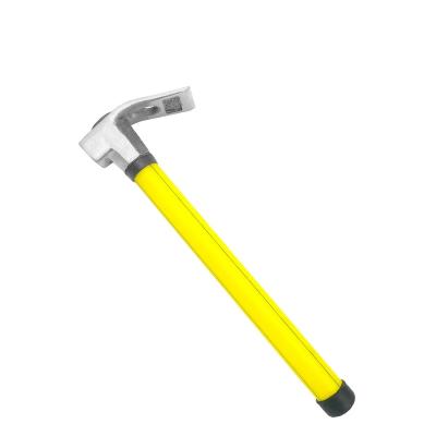 China Sale Yellow Steel Hammer 45Carbon Long PPR Handle Machinist Hammer Best Size 450G Adze for sale