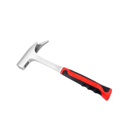 China One Piece Claw Hammer Fully Stamped Red And Black Steel Handle Covering Magnetic Nail Starter Hammer for sale