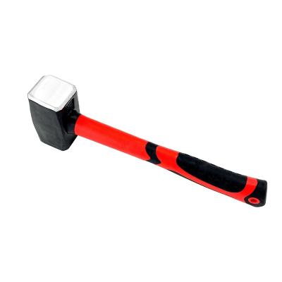 China Stoning Claw Hammer 1.0kg 1.5kg 2.0kg Hammer Professional Red And Black Fiberglass Handle Masonry Cutout Stoning Hammer for sale