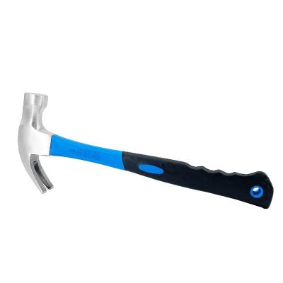 China Claw Hammer Claw Hammer With Blue Plastic Material Claw Hammer Drop Head Magnet Handle British Fiber for sale