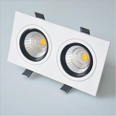 China 220V Recessed Aluminum body double head 14W LED downlight for sale