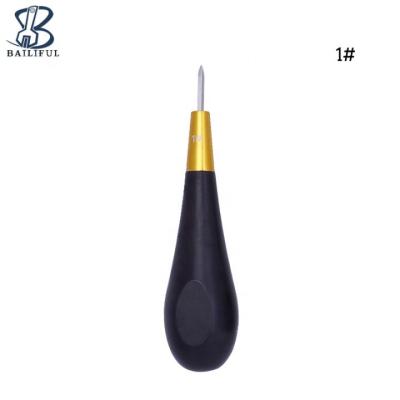 China Leather High Quality Handmade Wooden Handle Awl Tool Leather Working Sewing Awl For DIY Leather Tool for sale