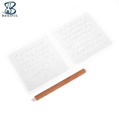 China Leather Working Tool Translucent Leather Stamping Letter And Number Symbols Stamp Punch Set Leather Embossing Tool for sale