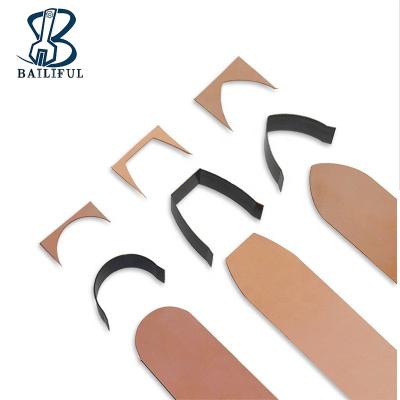 China 10pcs/box DIY Multi Functional Leather Head Tool Knife Mold For Watch Strap&Belt Head Knife Leather Cutting Handmade Leather Mold for sale