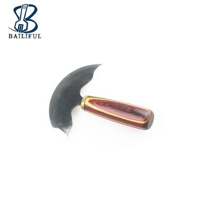 China 122mm Half Round Leather Working Knife DIY Tool Steel Leather Thinning Handmade Leather Cutting Tools for sale