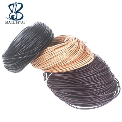 China 2mm/3mm/4mm/5mm Cowhide Leather Handmade Braided Necklace Rope Jewelry Leather Working Rope Around Thick Leather Rope for sale