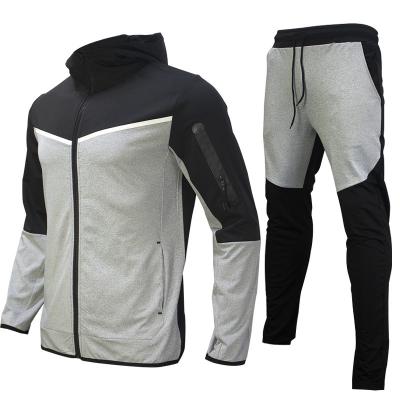 China 2021 Autumn new men's leisure springs and Hoodie color matching anti-wrinkle 21420 fashion sports suit for sale