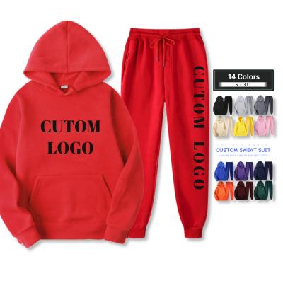 China TZ01 QUICK DRY 2 piece sweatshirt hoodie and sweatpants sets unisex men LOGO Custom Hoodies Sweatsuits women tracksuits for sale