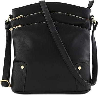 China PVC Triple Zip Pocket Large Cross - Body Bag for sale