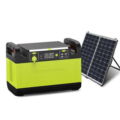 China Lifepo4 1000W Solar Portable Outdoor Power Bank Generator Station Portable Solar Power Station Cq06 for sale