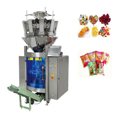 China Factory direct automatic PLC system+English operation screen hot for sale dumpling snack coffee chocolate bean nut multi head weighing filling packing machine for sale