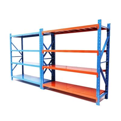 China Shelf 4 Tier Metal Storage Shelves Angle Shelf 100kg Storage Shelving Racks Warehouse Shelves For Sale for sale