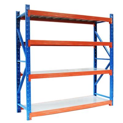 China Double Sided Warehouse Rack and Shelf Display Racks Slotted Corner Manufacturer Metal Storage Shelves for sale