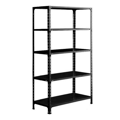 China Corrosion Protection Universal 4 Layer Black Corner Rack Garage Metal Storage Shelf Metal Shelvingng Universal Steel Shelvingng Unit for sale