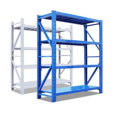 China Corrosion Protection Metal Warehouse Adjustable Medium Duty Steel Rack Storage Rack Shelving Shelves for sale