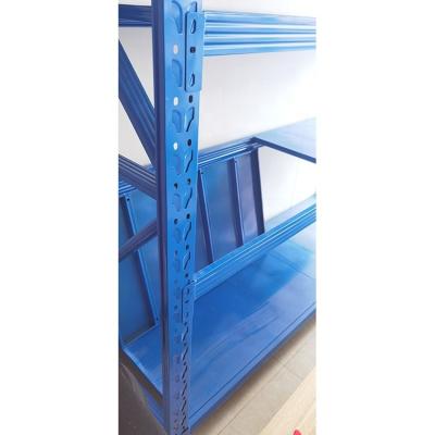 China Corrosion Protection Large Capacity 200-500kgs Custom Adjustable Slotted Angle Warehouse Racking System for sale