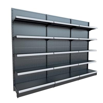 China Double Sided Retail Beauty Solutions Storage Garage Metal Racks Solid Supermarket Display Stands Used For Sale for sale