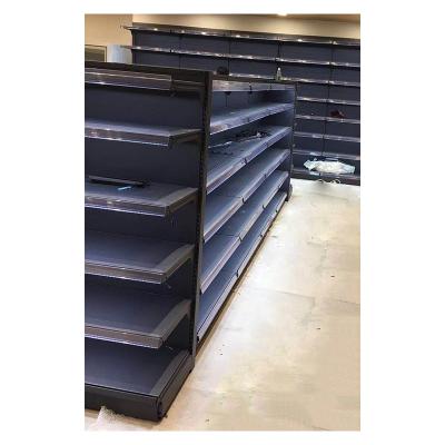 China Factory Manufacturer Metal Supermarket Shelf Display Rack Mini Single Sided Shop Use Rack Gondola Rack And Shelf for sale