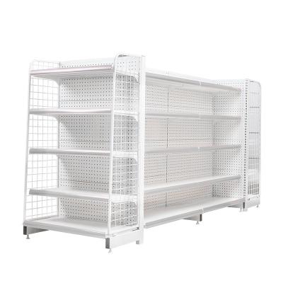 China Single Sided Metal Double Sided Gondola Shelving Super Market Shelves For Second Hand Supermarket Shelves for sale