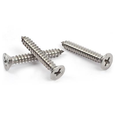 China DIN 7982 Stainless Cross Recessed Countersunk Head Screw ISO7050 Countersunk Tapping Screw for sale