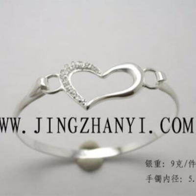 China BOHEMIA Jingzhanyi jewelry factory design and custom heart-shaped CZ heart-shaped bracelet jewelry manufacturing customization for sale