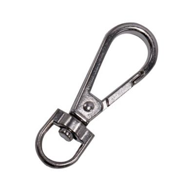 China Eco-Friendly High Quality Mini Crocodile Metal Hook Key Chain Clip Black Snap Hook for sale