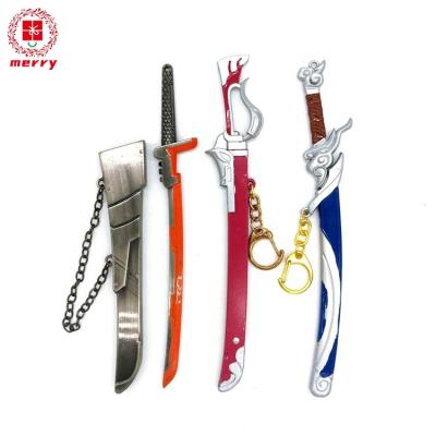 China Wholesale Customized Japanese Katana Key Chain Factory Price Metal Zinc Alloy Material for sale