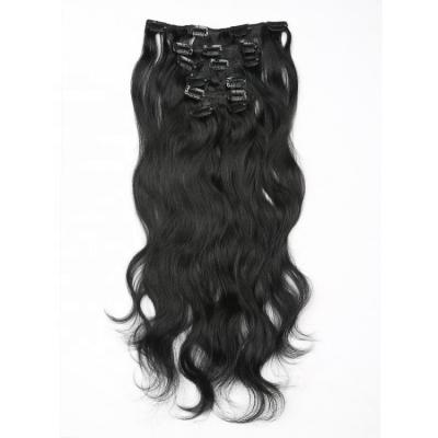 China Body Wave Shopping In Wholesale Clip In Extensions Virgin Cuticle Aligned 100% Wavy Human Virgin Hair Clip Ins for sale