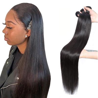 China No Tangle Soft Straight Virgin Hair Extension Cuticle Aligned Brazilian Mink Hair Weave Bundles Wholesale Seller for sale