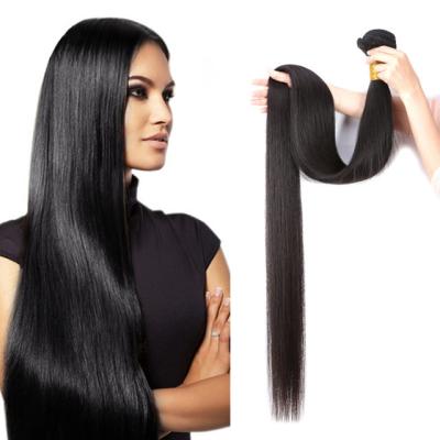 China Indian Virgin Barely Shedding Thick Smooth Soft Original Hair Extension 40 Inch Long Straight Cuticle Straight Lined Hair Bundles Natural Products for sale