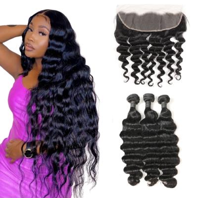 China Wholesale LOOSE DEEP WAVE Deep Wave Hair Weave Bundles Peruvian Virgin Hair Extension Vendors for sale