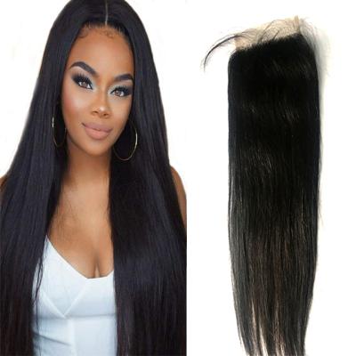 China Wholesale Transparent Thin Swiss 4x4 Lace Closure , Cuticle Aligned Peruvian Virgin Hair 4x4 Lace Closure Peruvian Hair for sale