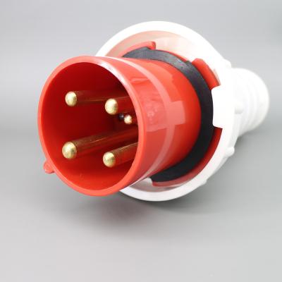 China Commercial Waterproof Type 044 125A 380V Socket 4 Pin Level IP67 Level IP67 Industrial Socket 3P+E for sale