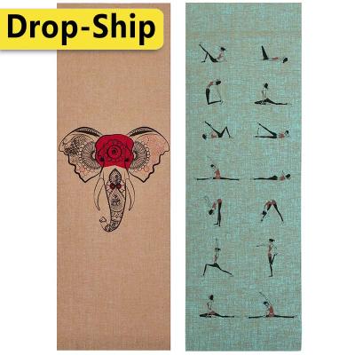 China The top is organic eco-friendly turquoise pvc jute dropship hemp yoga mat colchoneta for sale