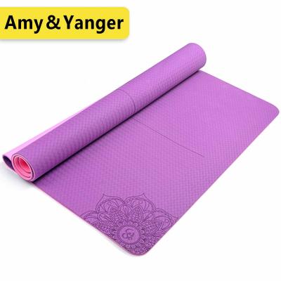 China BSCI Factory Big 2 Person Waist Band Yoga Mat 8mm Kids Eco Friendly With Carry Strap Double Layer for sale