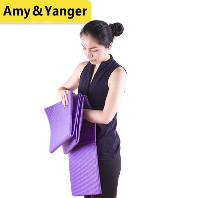 China Eco-friendly PVC BSCI Factory Travel PVC Folding Yoga Mat for sale