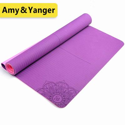 China BSCI Factory Big 2 Person Waist Band Yoga Mat 8mm Kids Eco Friendly With Carry Strap Double Layer for sale