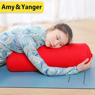 China Round Bolster Support Pillow Yoga Massage BSCI Factory Cotton Cushions for sale