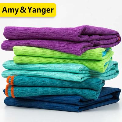 China BSCI Factory Microfiber Double Layer Fleece Yoga Towel, Quick Dry And Nice Sweat Absorb 183x63cm for sale