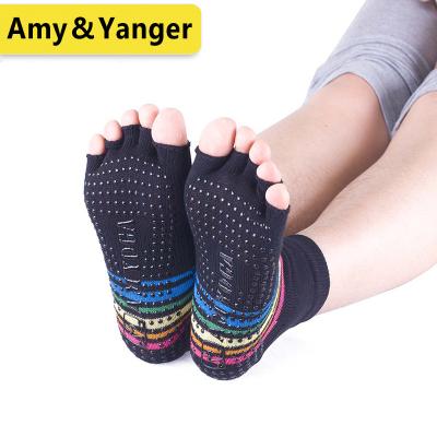 China BSCI Breathable Plant Fiber Bamboo Pilates Yoga Sock With Anti-Slip Handles for sale