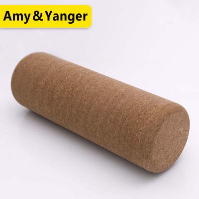 China High Density Bodybuilding Fitness Cork Yoga Roller Muscle Massage Roller for sale