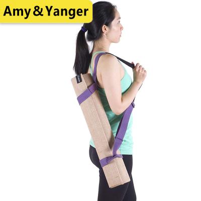 China BSCI Factory Adjustable Yoga Mat Carrier Yoga Carry Strap Cotton Custom Print For Mat YB-101 for sale